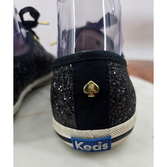Kate Spade Keds X Kate Spade New York Black Glitter Sneakers - Picture 5 of 9